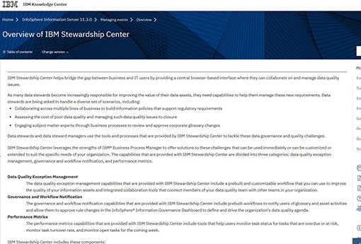 IBM Stewardship Ctr＆Information Governance Catalog 